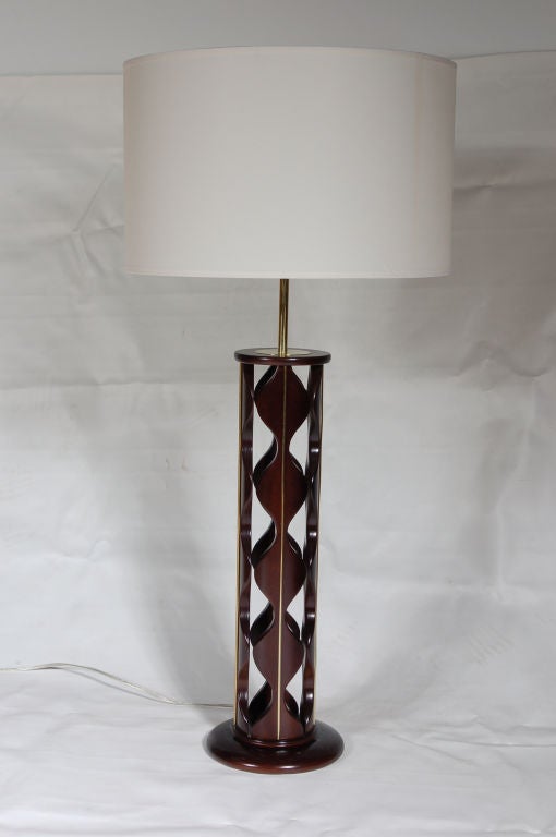 Pair of Inlaid Arabesque Table Lamps