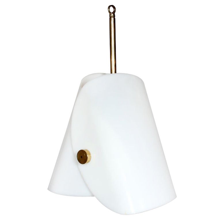 1950s Italian Pendant Lamp in the Manner of Fontana Arte For Sale
