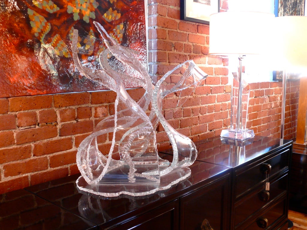 20th Century Freeform Lucite Abstract Sculpture