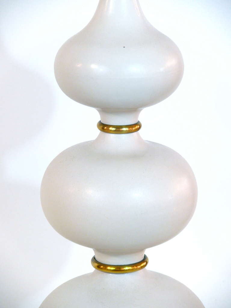 Mid-Century Modern Gerald Thurston Triple Gourd Table Lamp