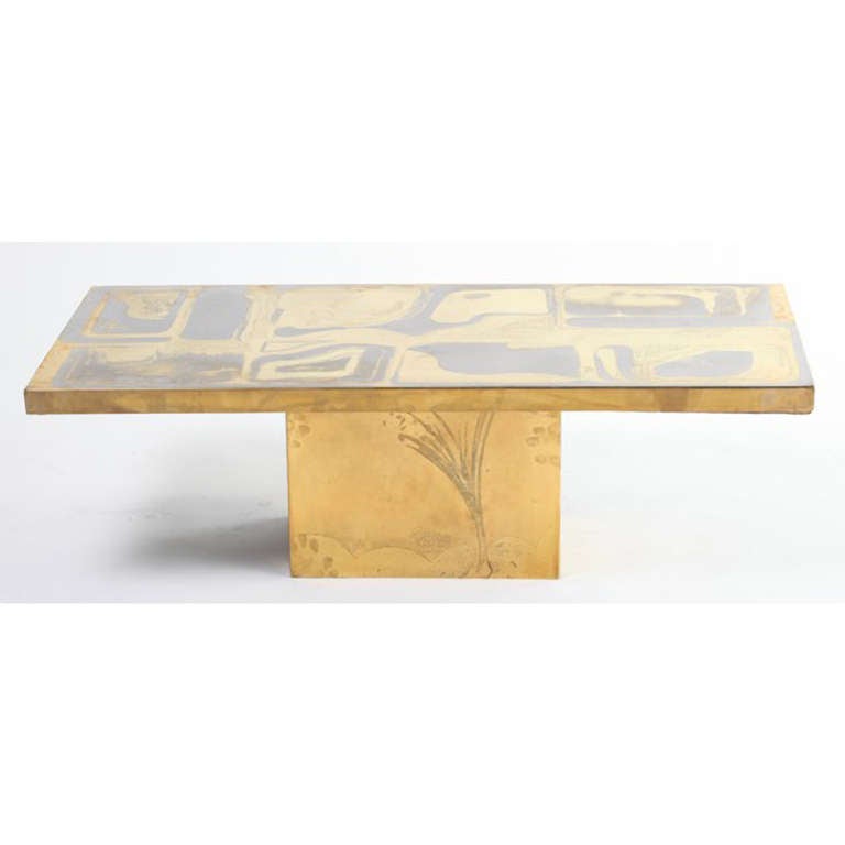 Elegant cocktail table by renowned Belgian artist Arman Jonckers.  Signed Armand.  Table is composed of brass and chrome.  These were very limited edtions.

Please visit Fairfield County's largest freestanding destination for Mid-Century Modern
