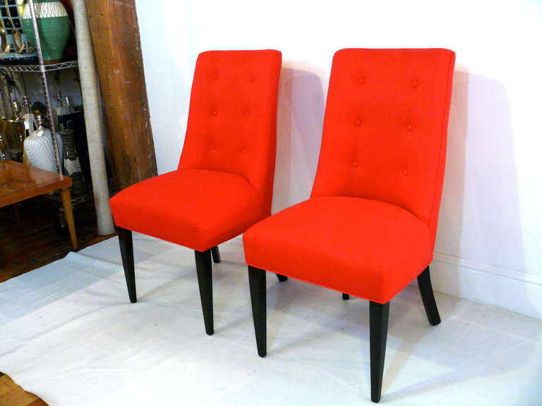 Set of Midcentury High Back Chairs For Sale 3