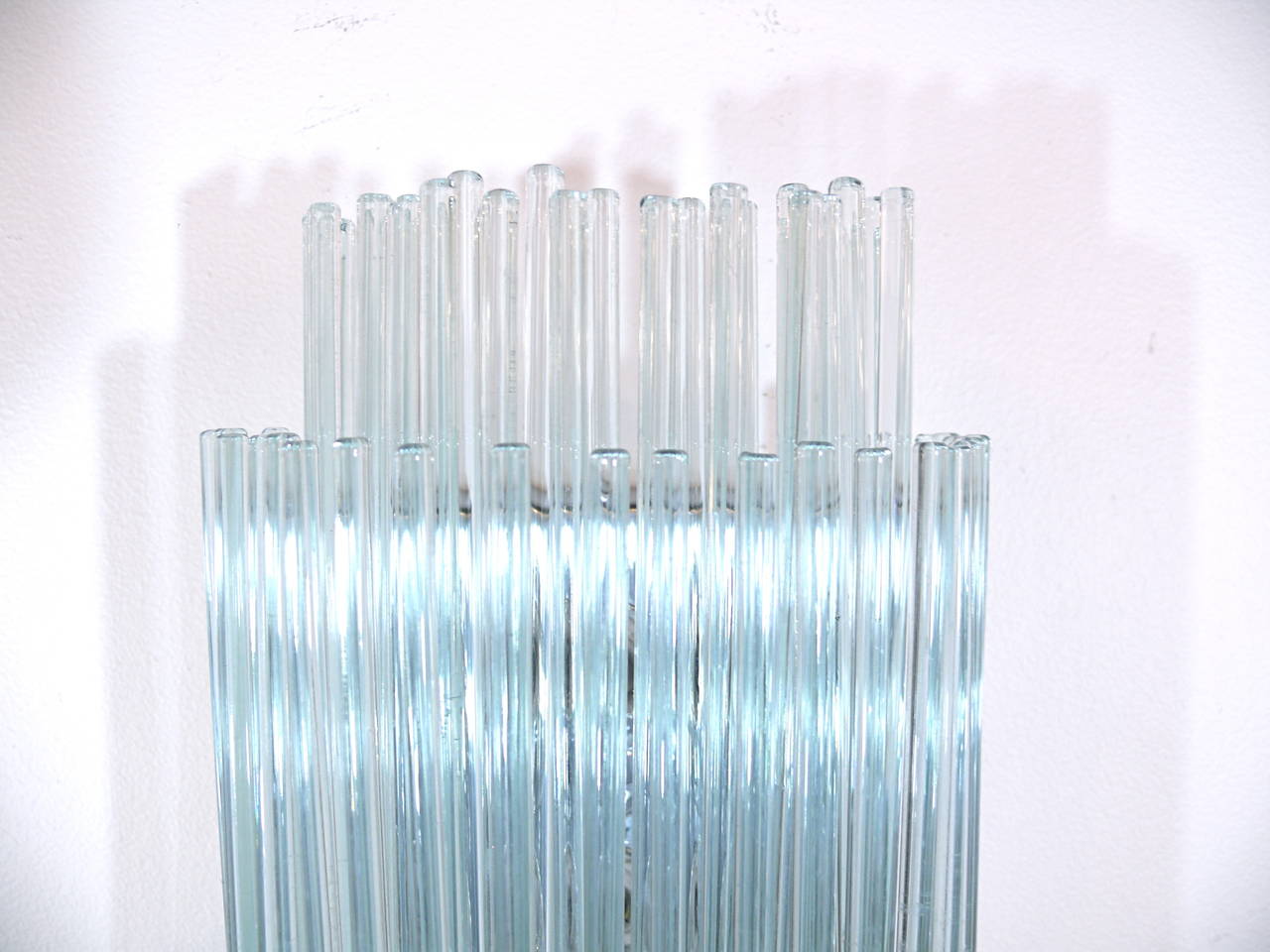 Italian Pair of Scolari Glass Rod Sconces