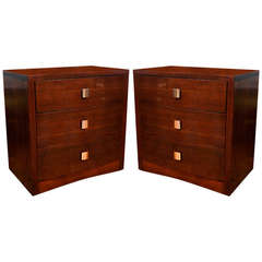 Pair of Modernage Bow-Front Chests