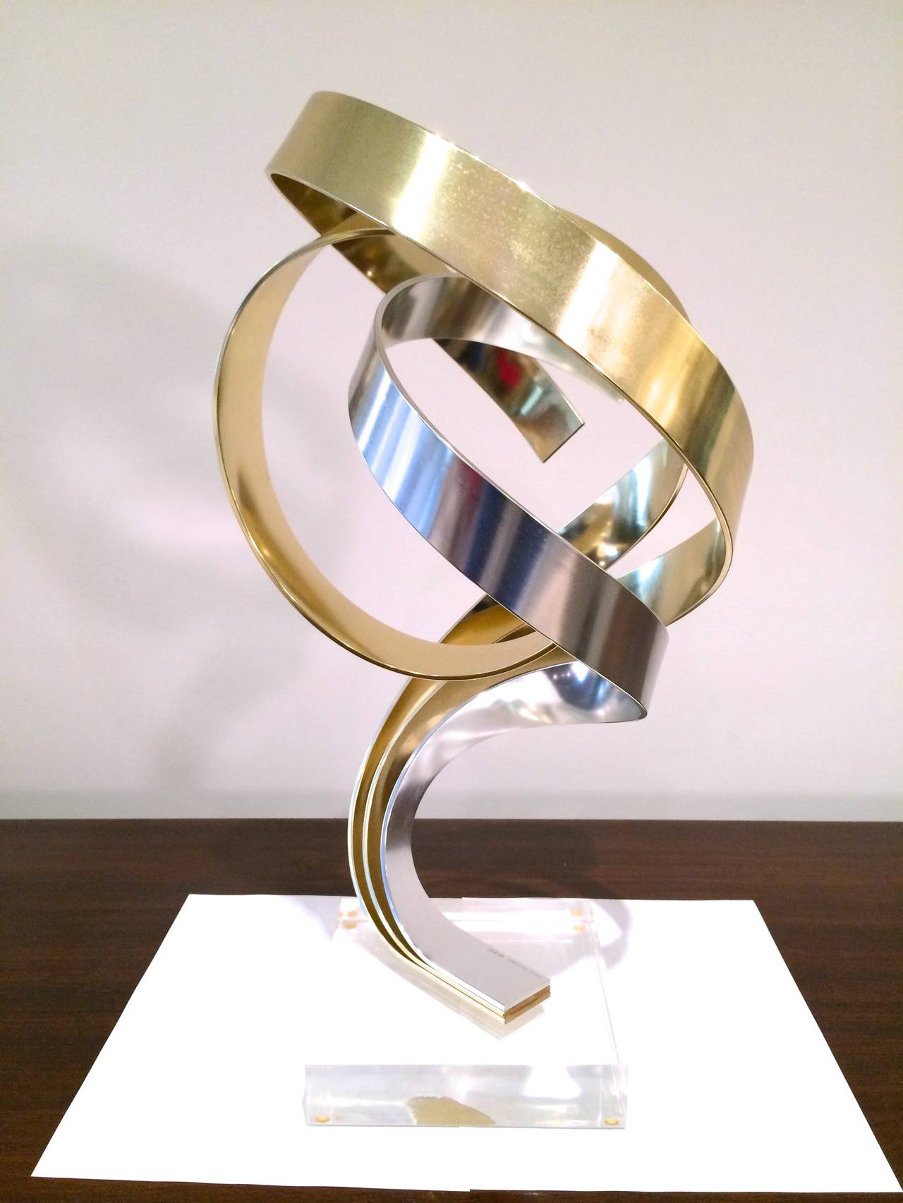 Late 20th Century Triple Ribbon Sculpture by Dan Murphy