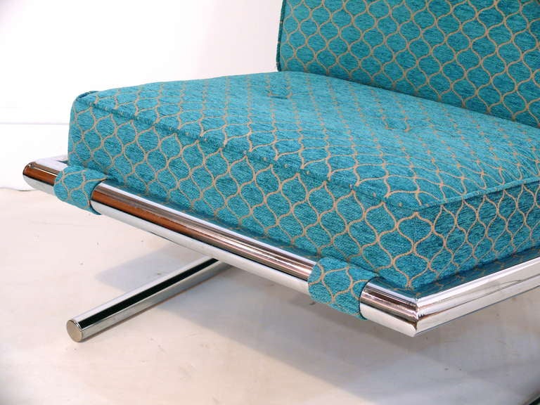 Mid-Century Modern Pair of Chrome Slipper Chairs
