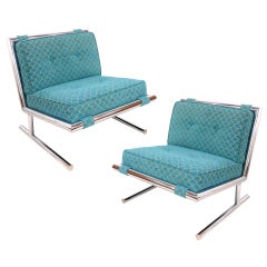 Pair of Chrome Slipper Chairs