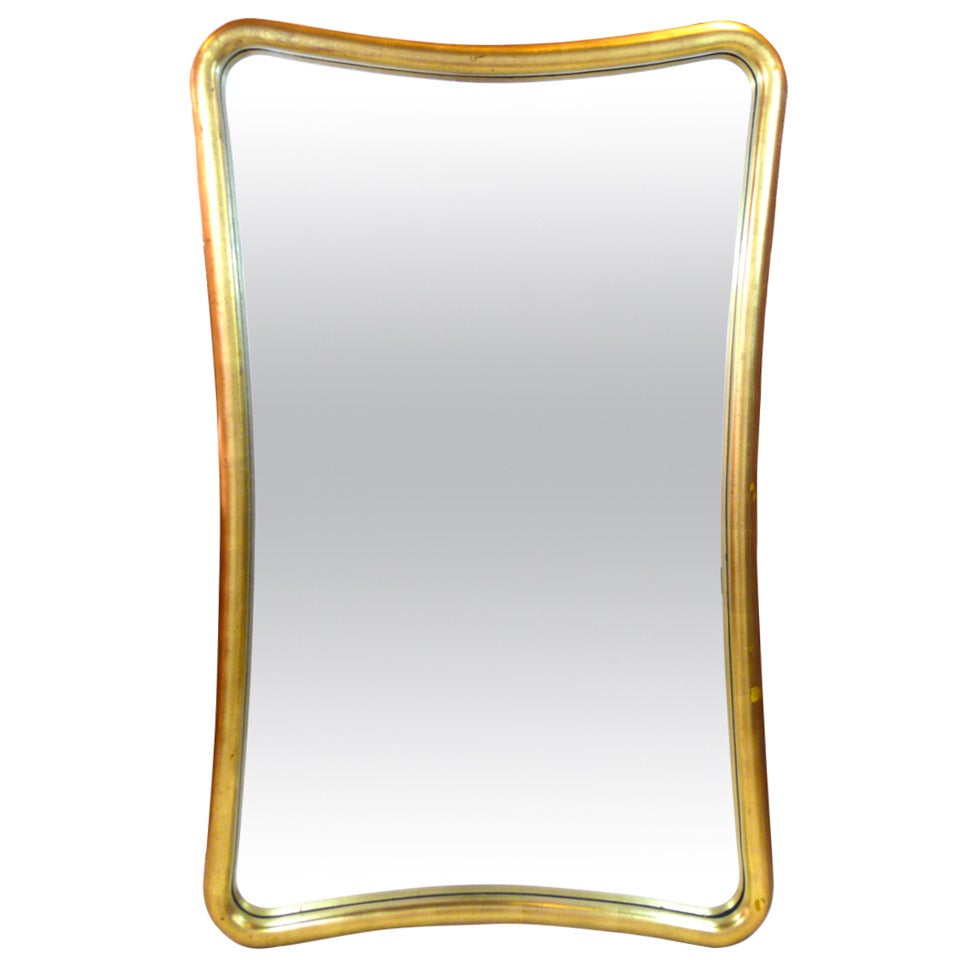 Biomorphic Gold Leaf Mirror