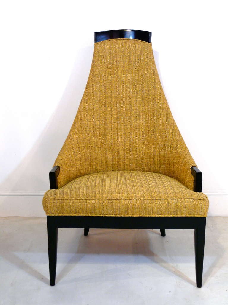Mid-20th Century Pair of Sculptural High Back Chairs