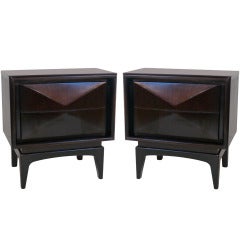 Pair of Diamond Front End Tables