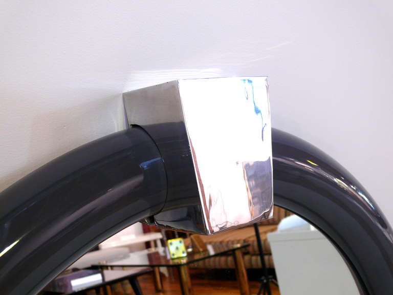 American 1970s, Lacquered Mirror in the Manner of Karl Springer