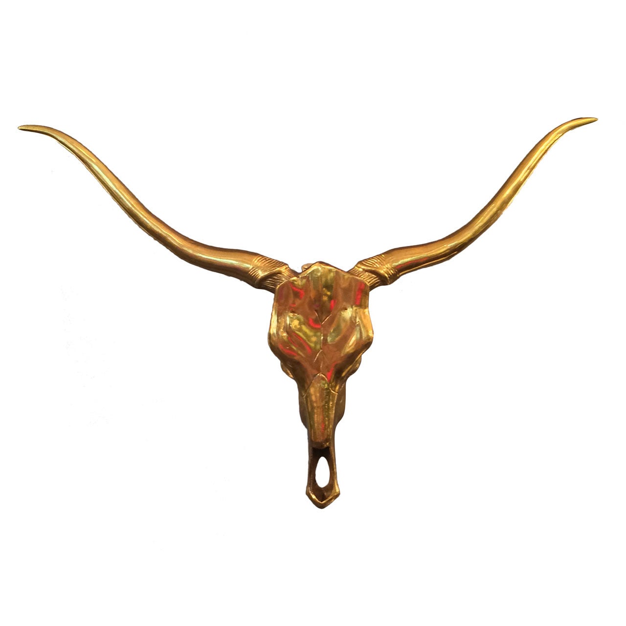 Brass Longhorn Sculpture For Sale