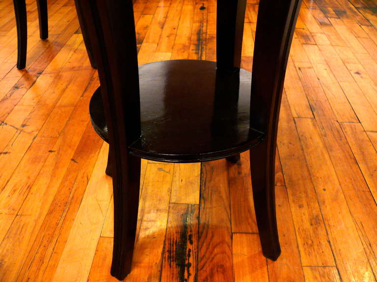 Brass Pair of 1940s Scallop Edge Tables in the Manner of Grosfeld House