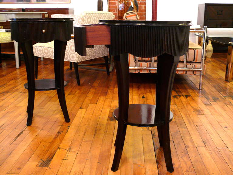 Pair of 1940s Scallop Edge Tables in the Manner of Grosfeld House In Excellent Condition In New York, NY