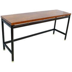 Harvey Probber Walnut and Ebonized Console