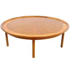 Dovetail Sunburst Walnut Coffee Table