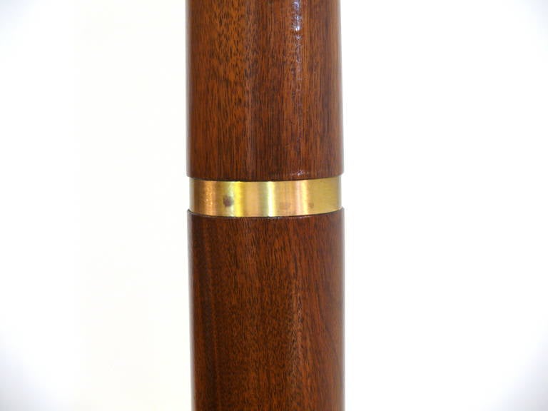 Mid-20th Century Walnut and Brass Coat Stand in the Manner of Gio Ponti For Sale