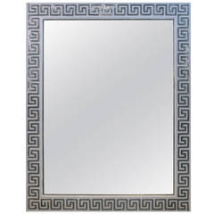 1940's Silver Leaf Greek Key Mirror 2