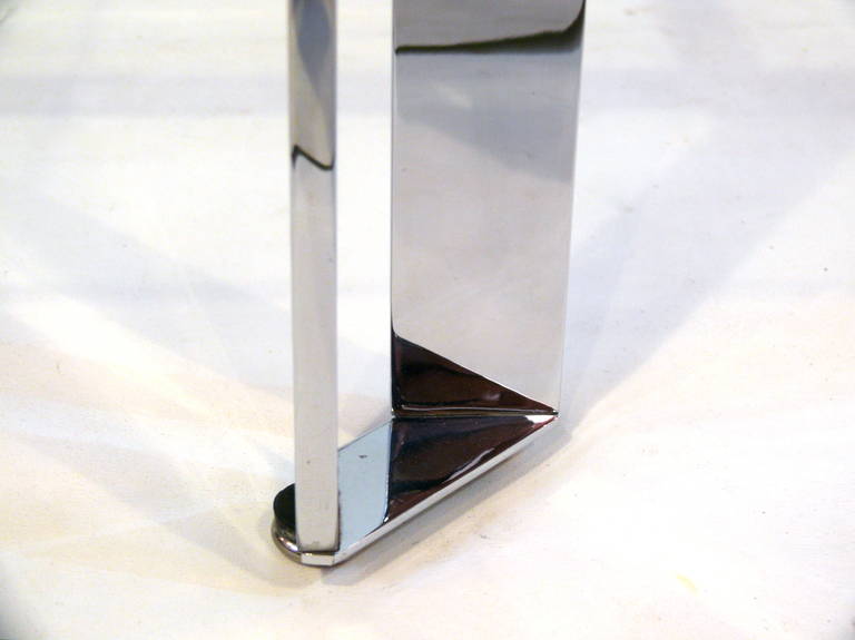 Mid Century Chrome and Glass Cocktail Table For Sale 3