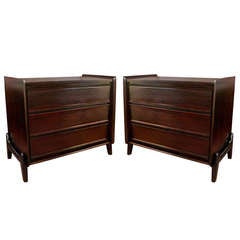 Pair of Mid-Century Sculptural Dressers/Commodes