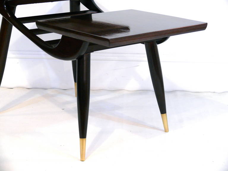 American Pair of Two-Tier End Tables in the Manner of Gio Ponti