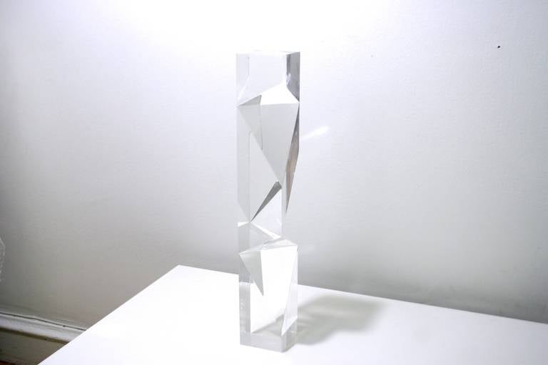 Alessio Tasca Prismatic Lucite Tower Sculpture For Sale 2