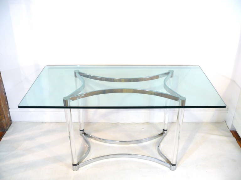 Charles Hollis Jones Lucite and Chrome Table 2