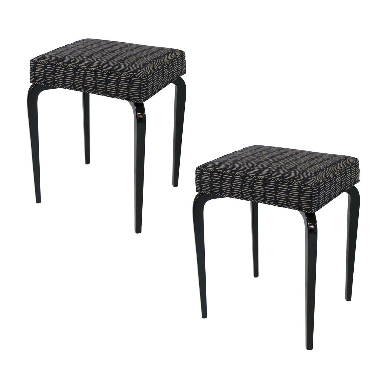 Pair of Lacquered Bentwood Stools