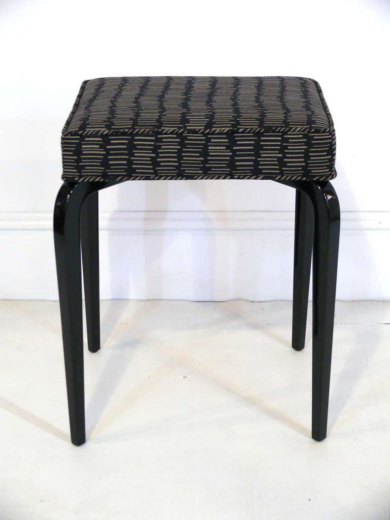 American Pair of Lacquered Bentwood Stools