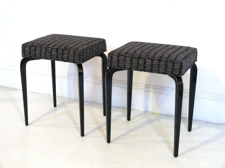 Pair of Lacquered Bentwood Stools 2