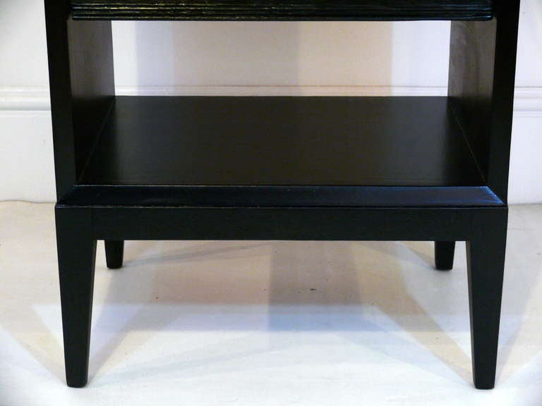 Pair of Paul Frankl Ebonized End Tables In Excellent Condition In New York, NY