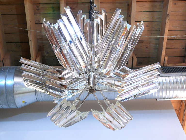 Tiered Venini Crystal Chandelier In Excellent Condition In New York, NY