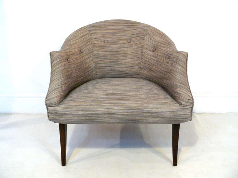 Upholstery Pair of Italian Sculptural Chairs