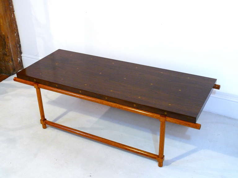 Walnut Tommi Parzinger Cocktail Table For Sale