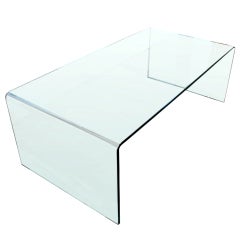 Glass Waterfall Coffee/Cocktail Table