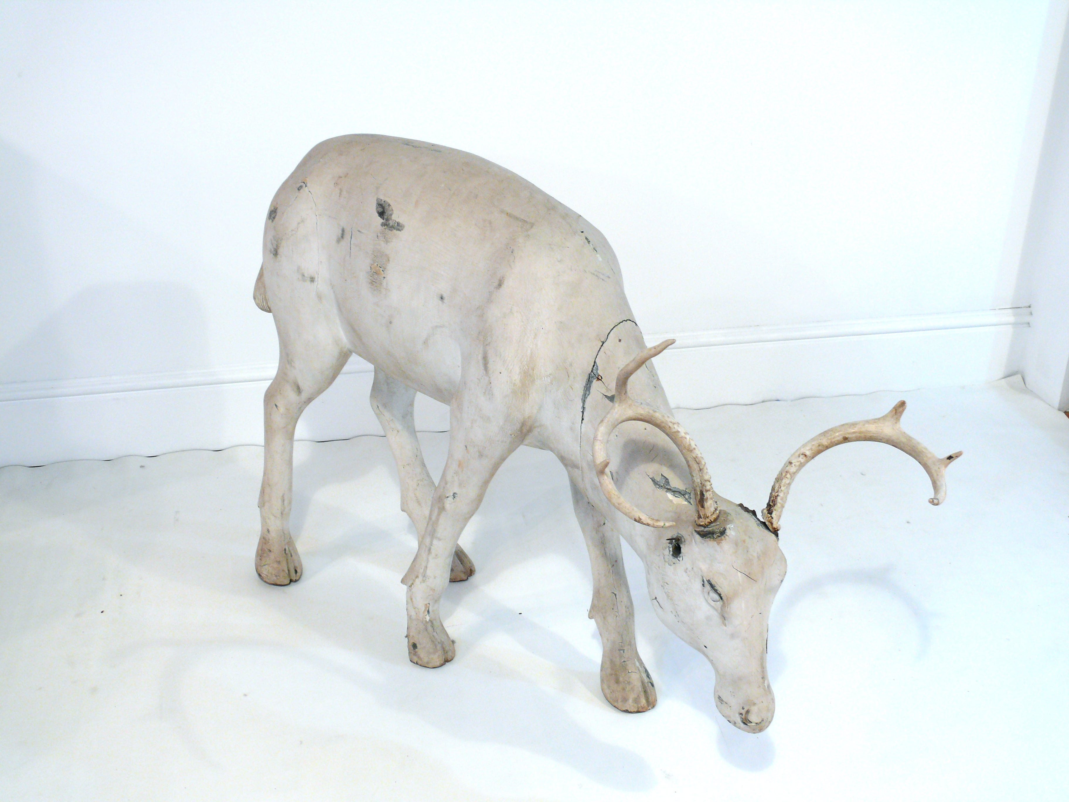 Life Size Hand Carved Deer/Reindeer