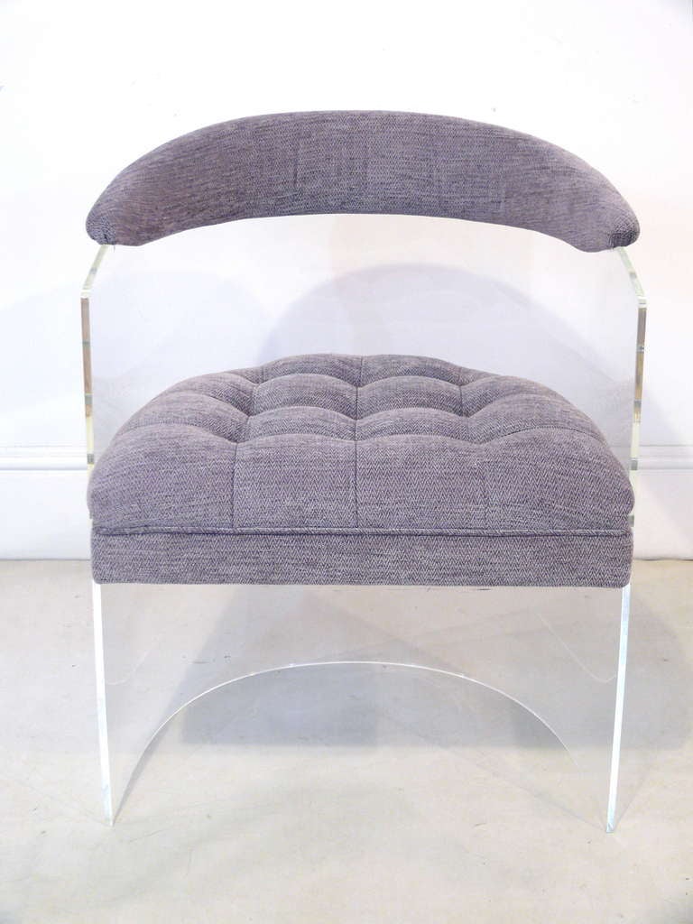 American Lucite Barrel Back Chair