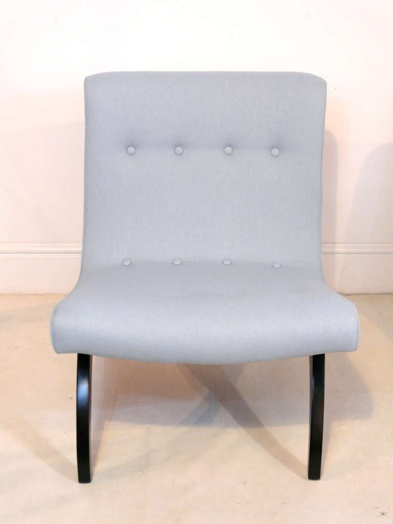 Upholstery Pair of Milo Baughman Scoop Chairs For Sale