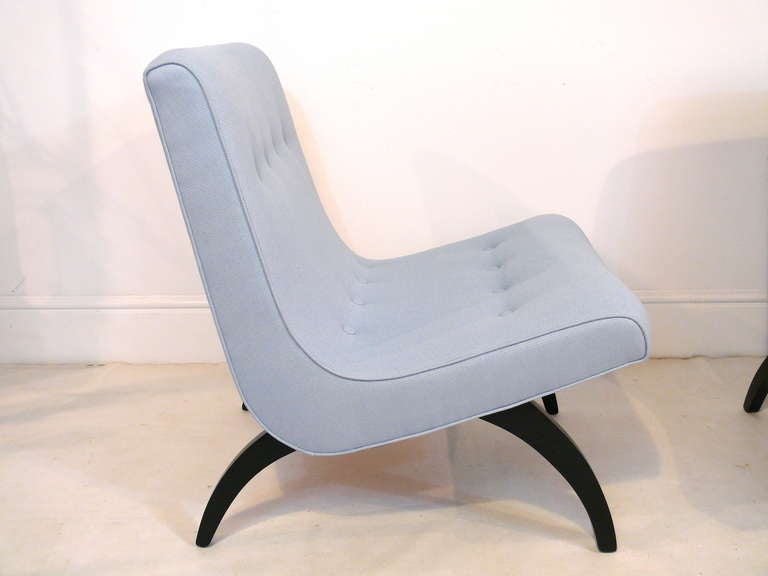 Pair of Milo Baughman Scoop Chairs For Sale 3