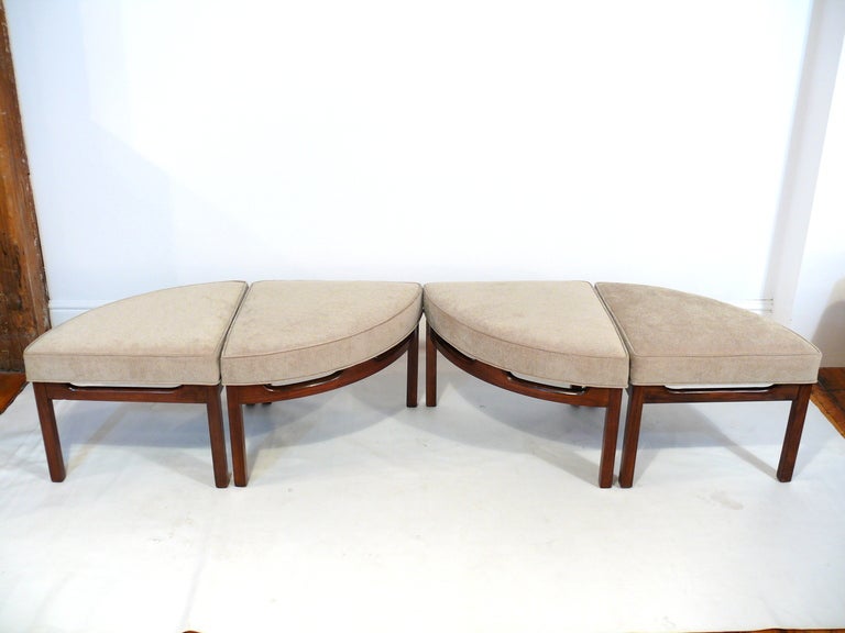 Mid Century Upholstered Sectional Ottoman/Cocktail Table 1