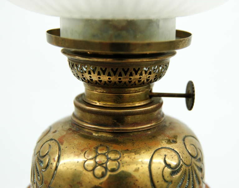 French Cloisonné Oil Lamp by Theodore Deck