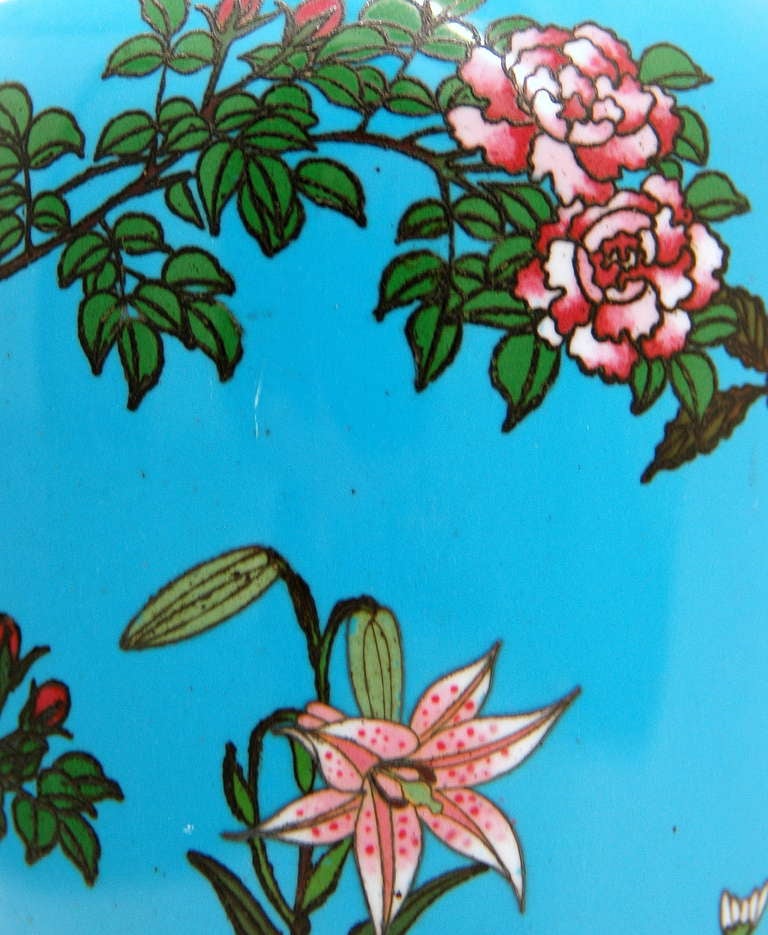 Cloisonné-Öllampe von Theodore Deck im Zustand „Gut“ in NYC, NY