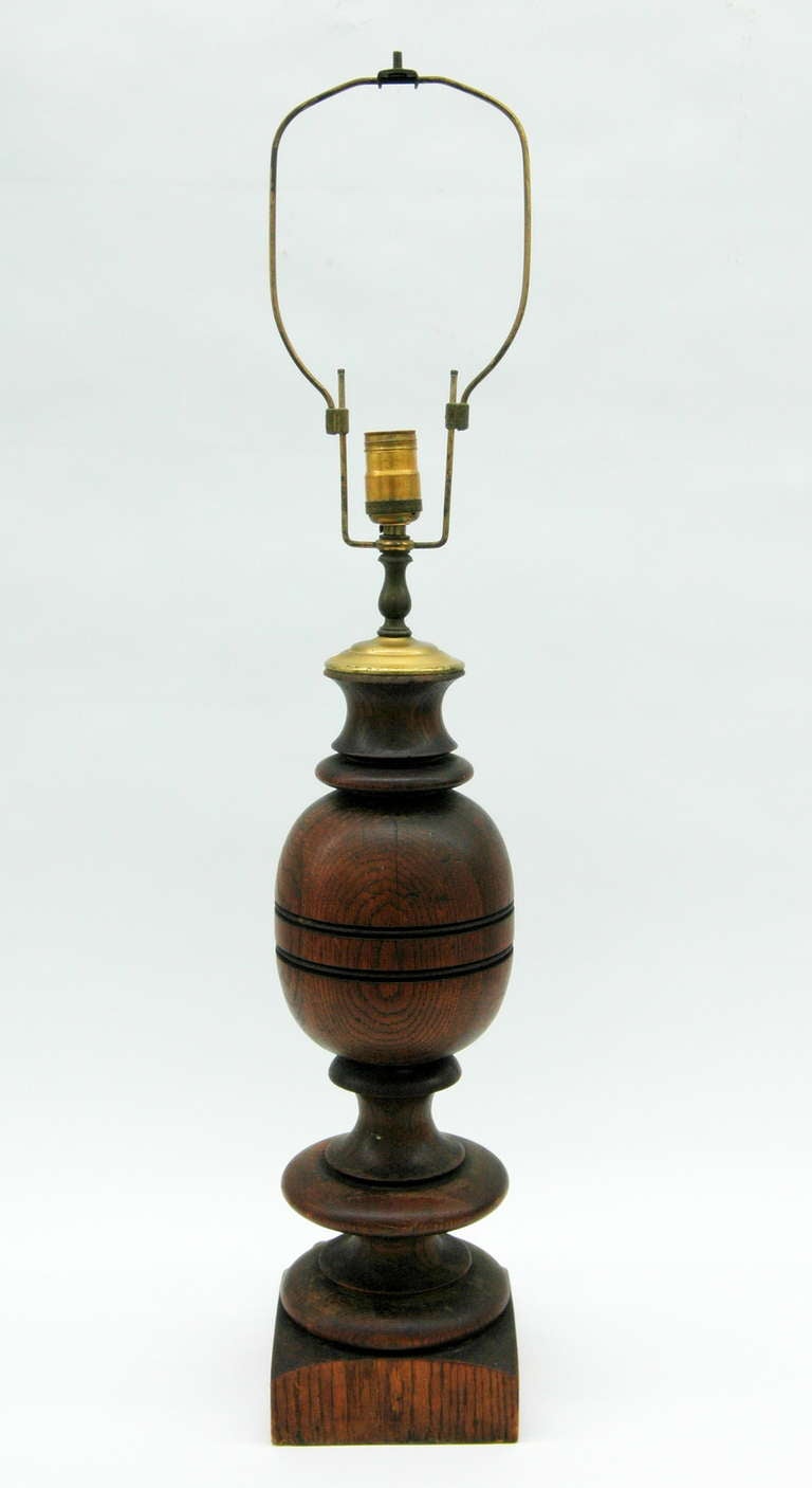 turned wood lamps