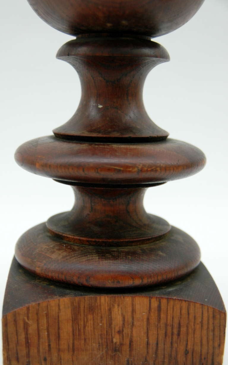 wood turned lamp