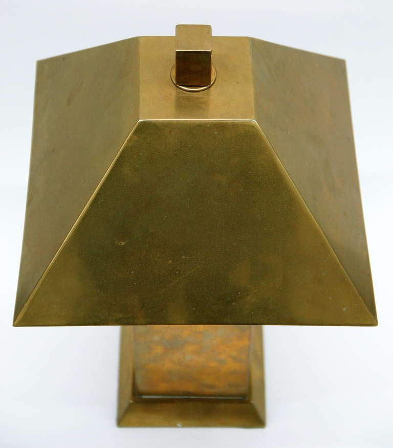 Solid Brass Table/Desk Lamp  In Excellent Condition For Sale In NYC, NY