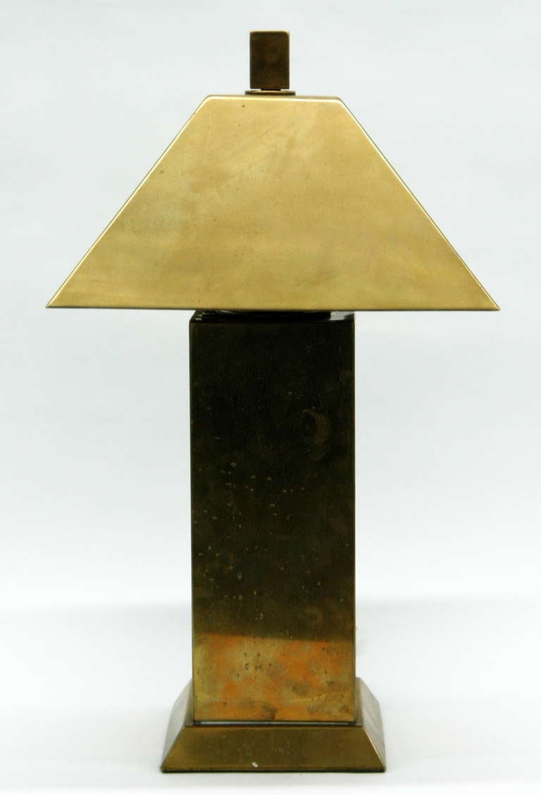 American Solid Brass Table/Desk Lamp  For Sale