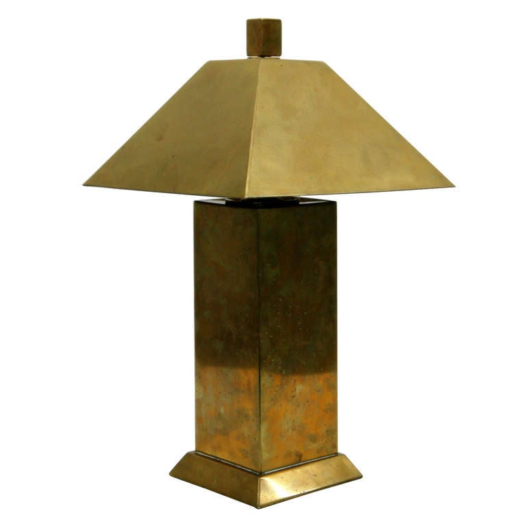 Lámpara de mesa/escritorio de latón macizo