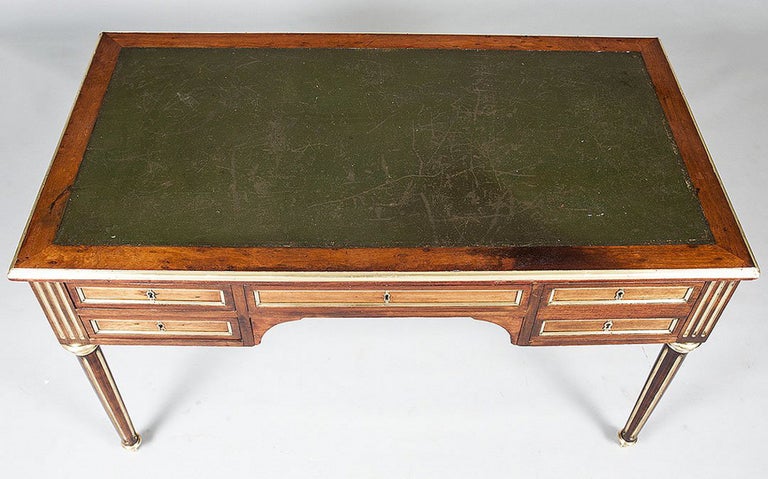 Neoclassical Neo-Classical Style Writing Desk with Leather Top