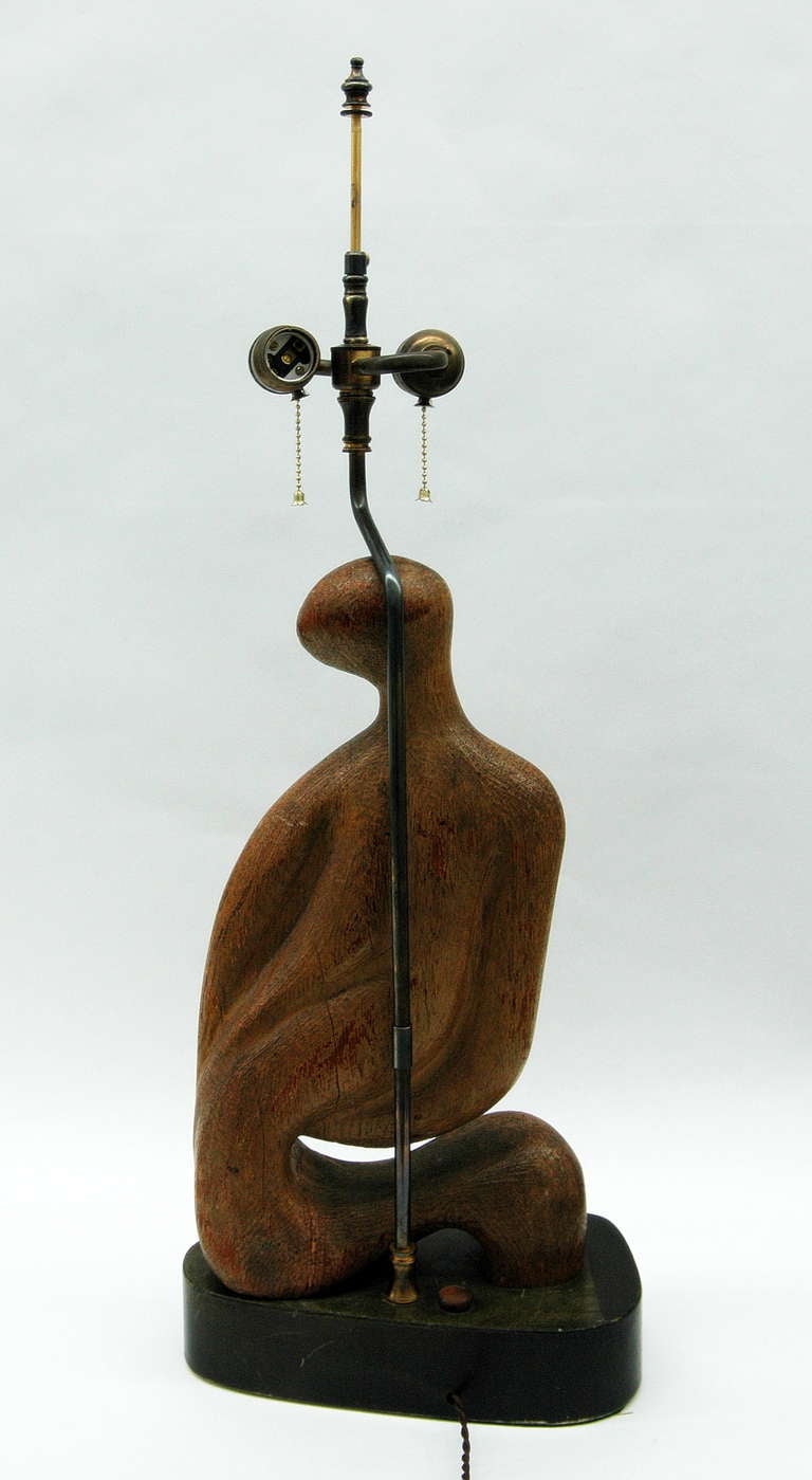 A Very Unique Sculpted Lamp In The Manner Of Henry Moore at 1stdibs