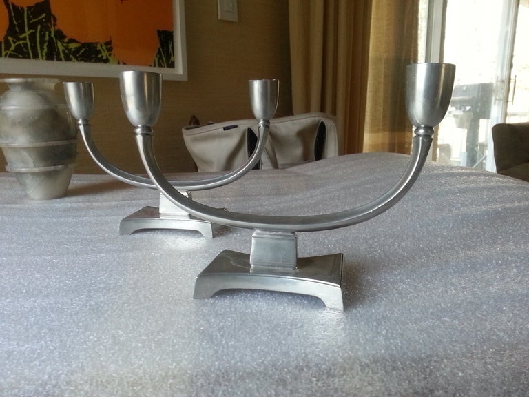 Pair Art Deco Candelabra by Just Andersen, c. 1930
